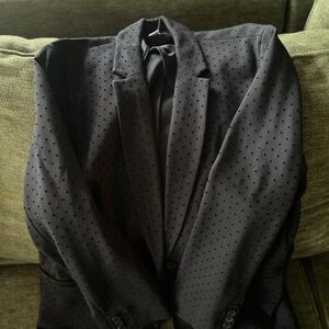 Old Navy Black Polka Dot Blazer